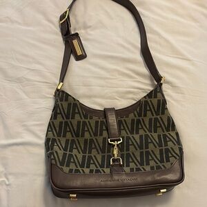 Adrienne Vittadini Brown and Black Shoulder Bag with Gold Accents
EUC